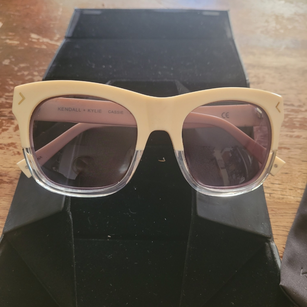Kendall & Kylie Cream Sunglasses